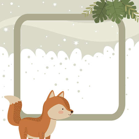 cute fox woodland animalのイラスト素材