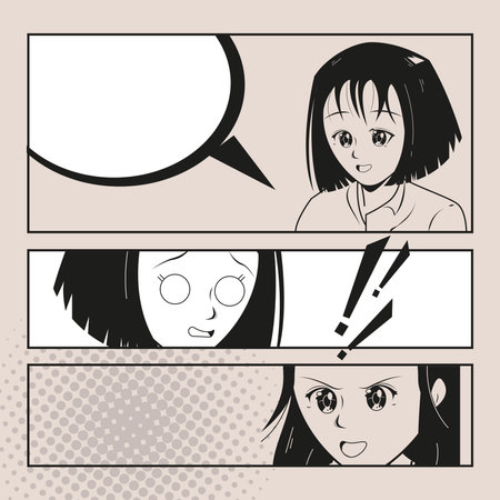 anime banners designのイラスト素材