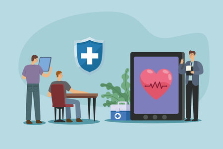 patients in online consultingのイラスト素材