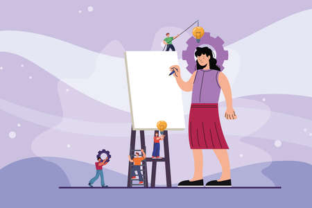 young mini people innovationのイラスト素材