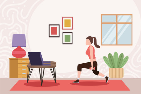 woman with weightのイラスト素材