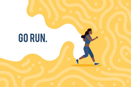 Woman running designのイラスト素材