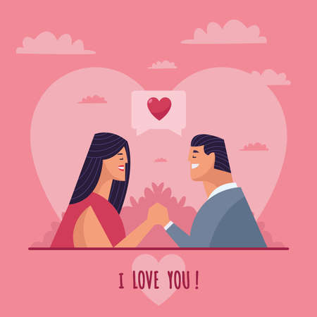 i love lettering with loversのイラスト素材