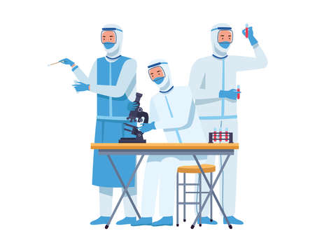 workers in laboratoryのイラスト素材