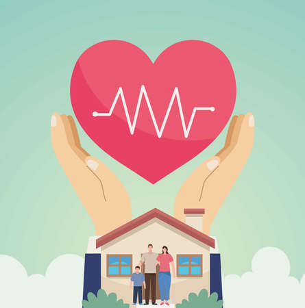 home insurance posterのイラスト素材