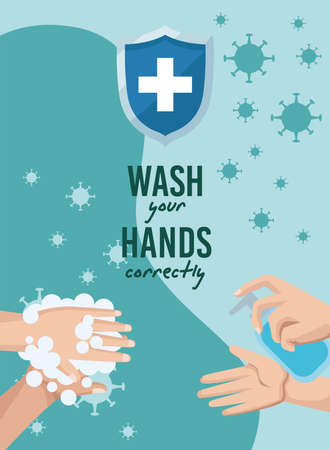 wash your handsのイラスト素材