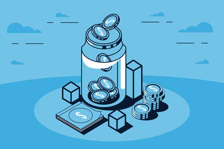 education loans savings and notebookのイラスト素材