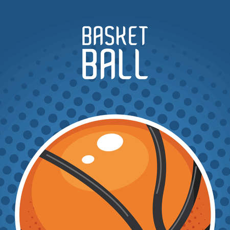 basketball lettering with half ballのイラスト素材