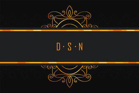 golden monogram with lettersのイラスト素材