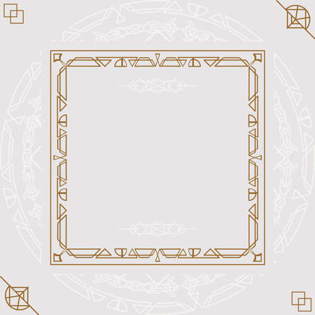 golden square frameのイラスト素材