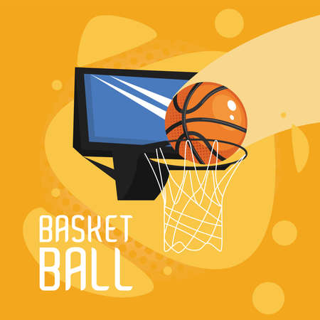 basketball lettering and pointのイラスト素材