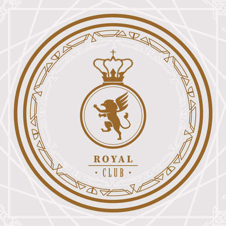 royal club lettering with crownのイラスト素材