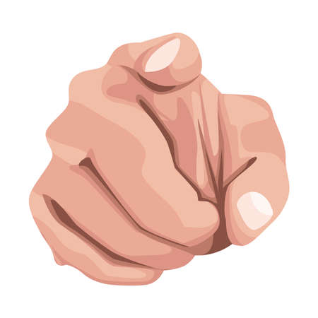 finger point you directionのイラスト素材
