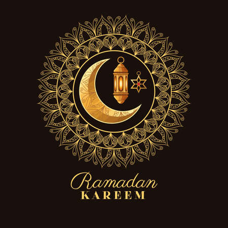ramadan kareem celebration cardのイラスト素材