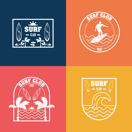surf sport four iconsのイラスト素材