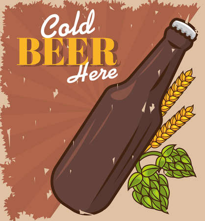 cold beer posterのイラスト素材