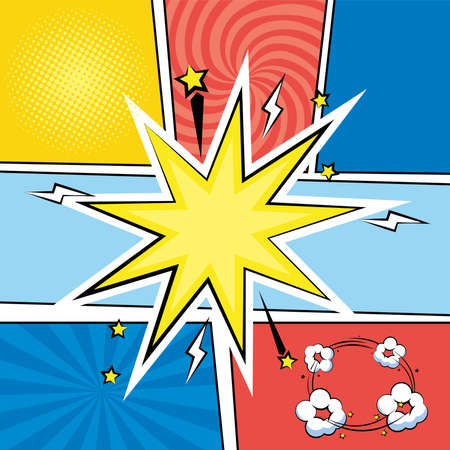 splash pop art posterのイラスト素材