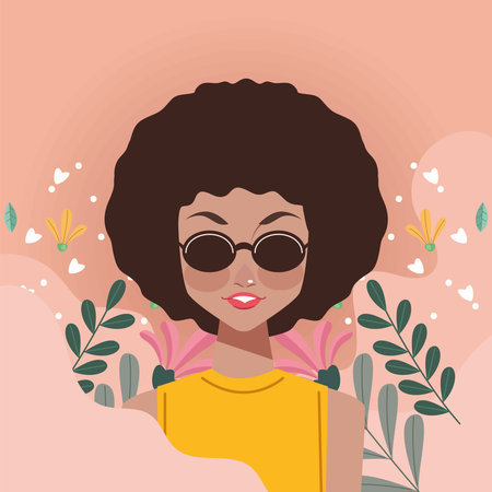 young woman with sunglasses
