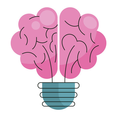 brain with light bulb
