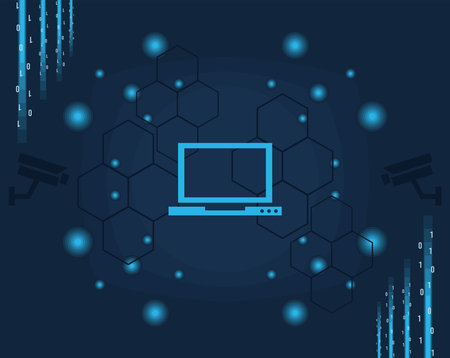 cyber security laptop poster