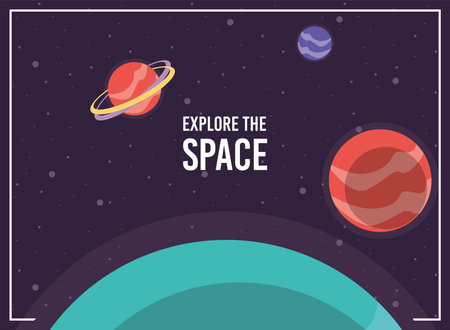 explore the space lettering