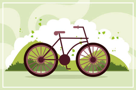 bicycle in the campのイラスト素材