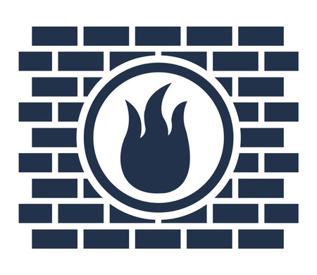 firewall cyber securityのイラスト素材