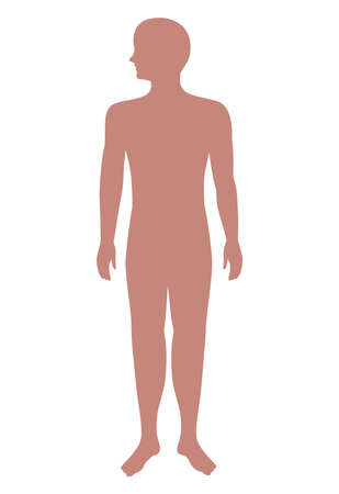 silhouette human body pinkのイラスト素材