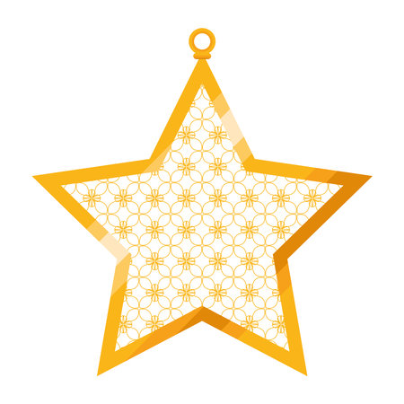 golden star decorationのイラスト素材