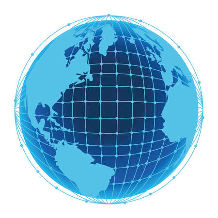 earth planet realistic technologyのイラスト素材