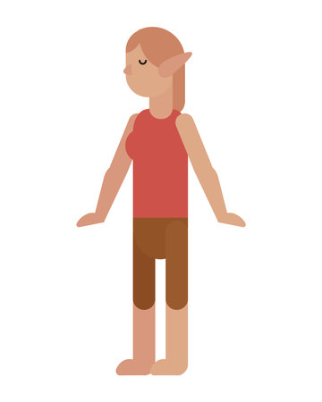 female gnome fantastic creature characterのイラスト素材