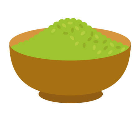 japanese green rice foodのイラスト素材