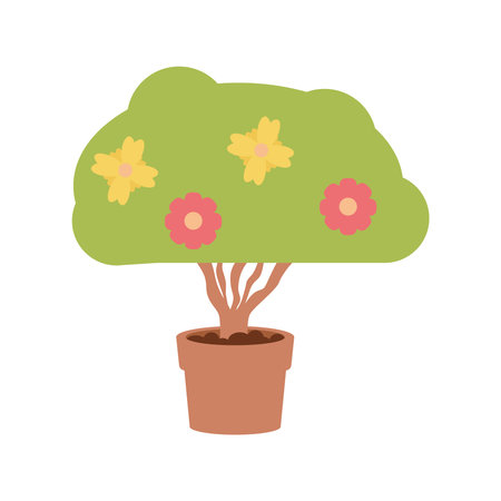 garden floral plantのイラスト素材