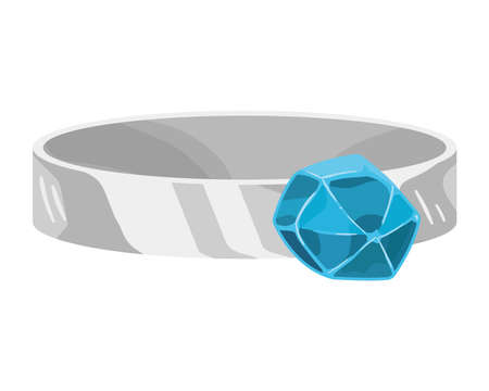 silver ring with stoneのイラスト素材
