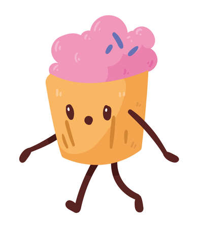 cupcake kawaii foodのイラスト素材