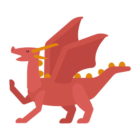 dragon fantastic creature characterのイラスト素材