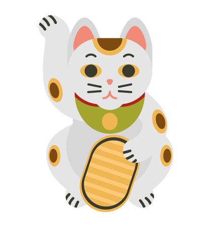 japanese culture catのイラスト素材