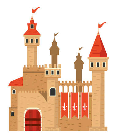 beige stone castleのイラスト素材