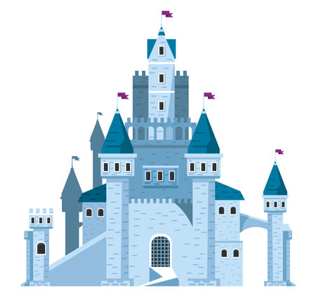 blue stone castleのイラスト素材