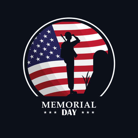 memorial day lettering celebrationのイラスト素材