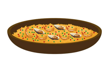 paella spain foodのイラスト素材