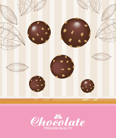 chocolate premium balls posterのイラスト素材
