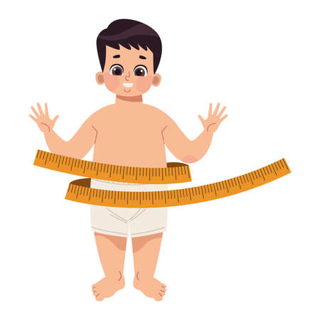 man with measure tapeのイラスト素材