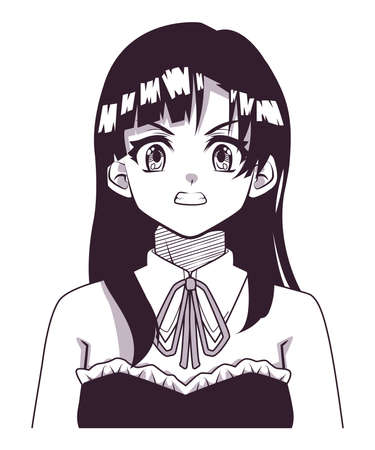 beauty girl anime styleのイラスト素材