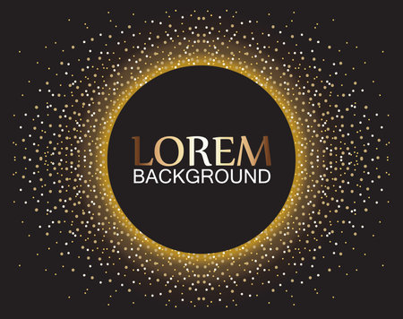 golden circular frameのイラスト素材