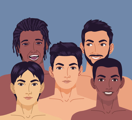 group of interracial men