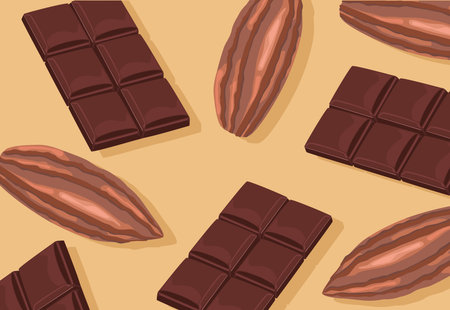 chocolate bars and cacaos