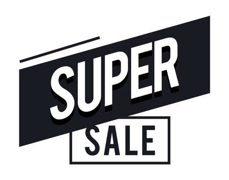 super sale lettering messageのイラスト素材
