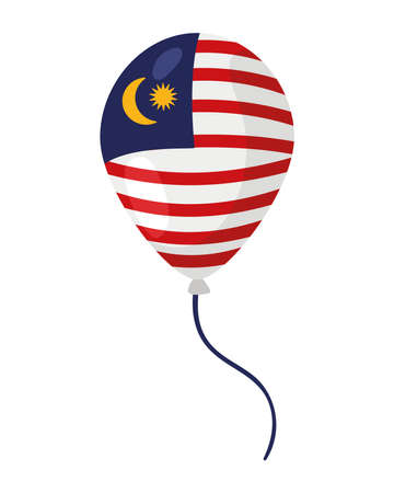 malaysian flag in balloon heliumのイラスト素材