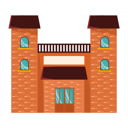 castle building facadeのイラスト素材